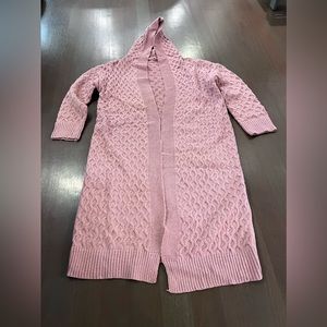 Women's long cardigan. Size M (Pink)